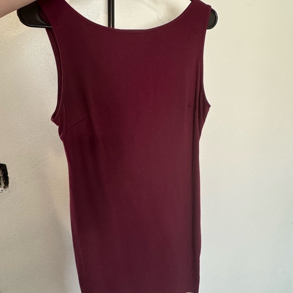 Elegant Burgundy Sleeveless Dress